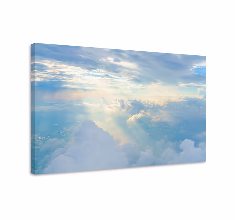 Blue canvas print paradise - TenStickers