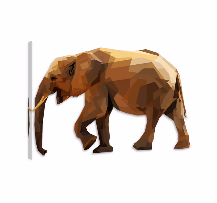 Elephant wallart asian geometric elephant art - TenStickers