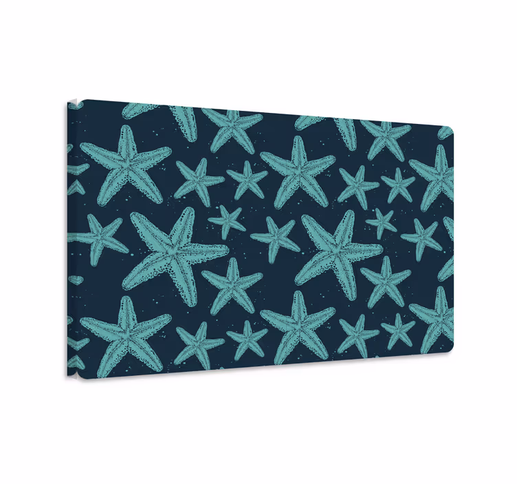 Fish canvas starfish bluetones laptop art print - TenStickers