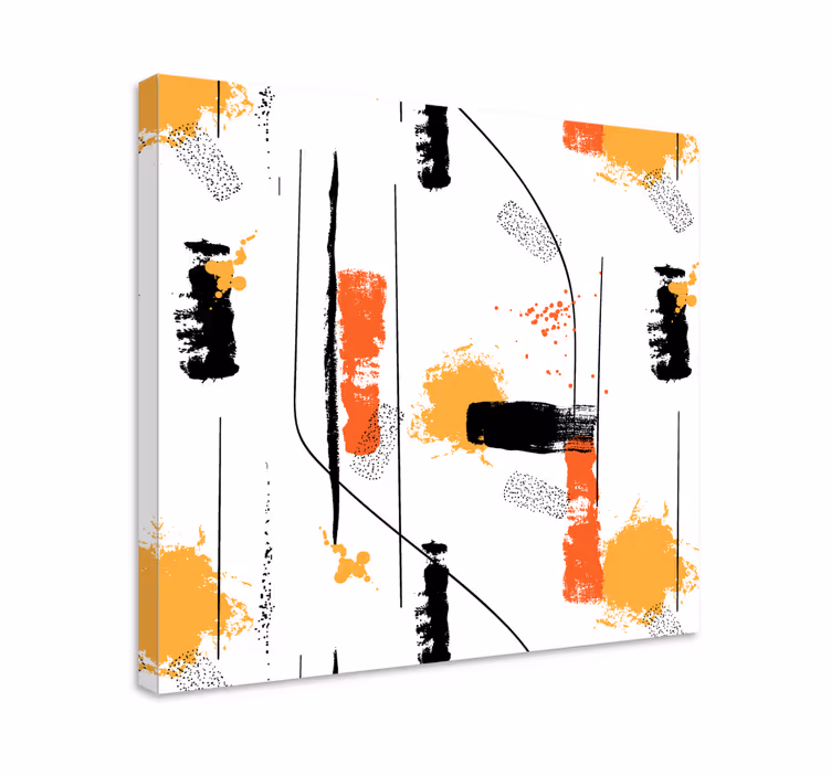 Lineal abstract art canvas wall art - TenStickers