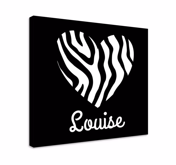 Quote canvas heart personalized with name - TenStickers