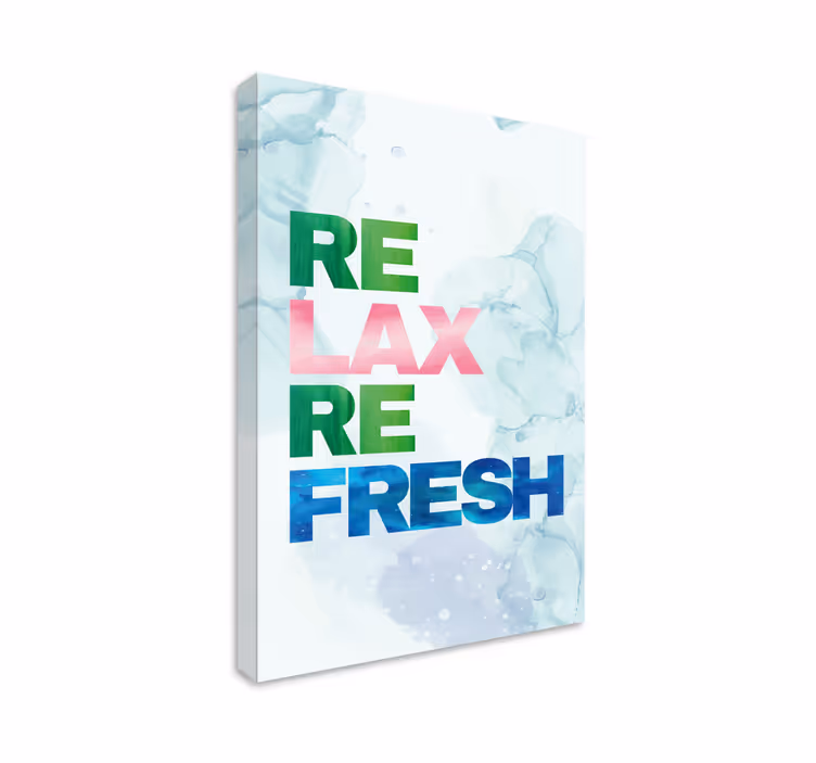 Quote canvas for relax renew inspire - TenStickers