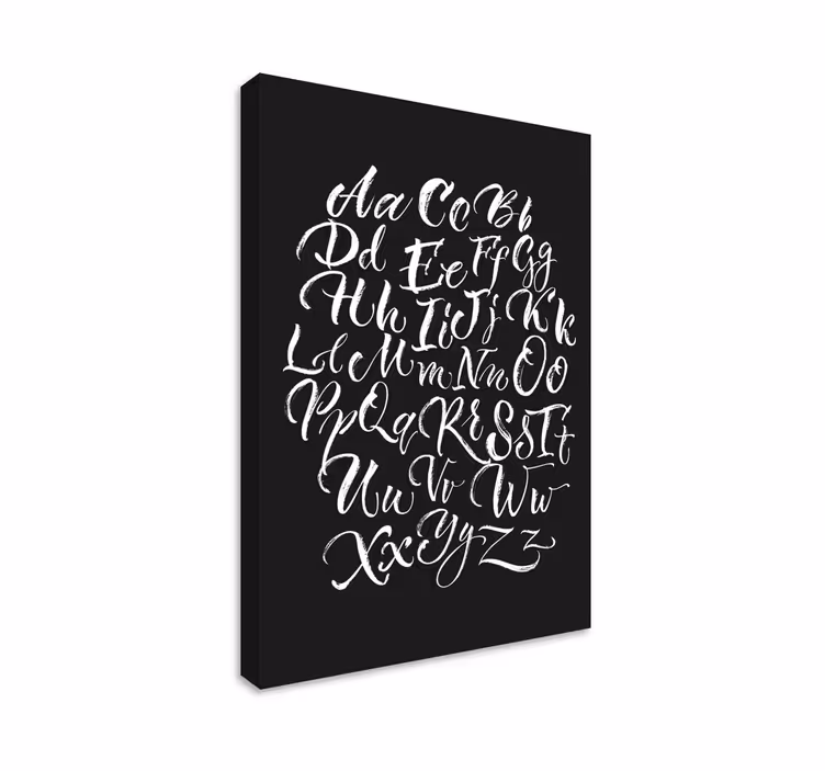 Abc canvas wall art elegant typography art - TenStickers
