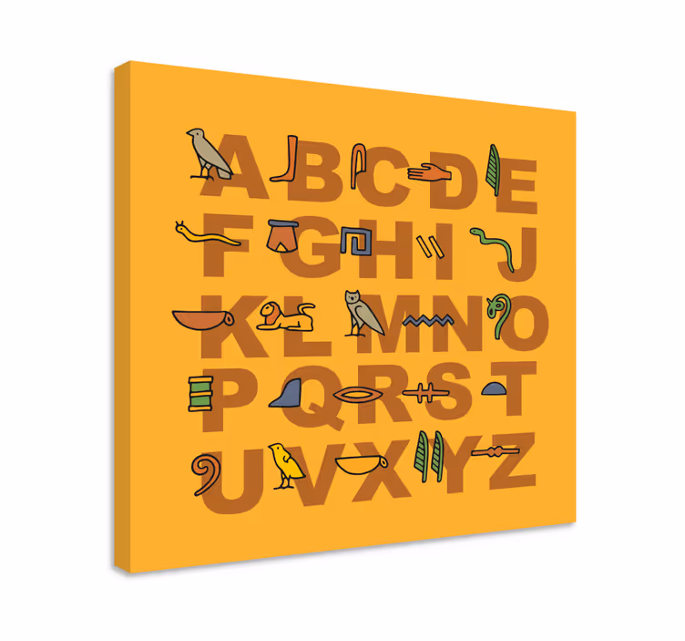 Abc canvas wall art colorful alphabet designs - TenStickers