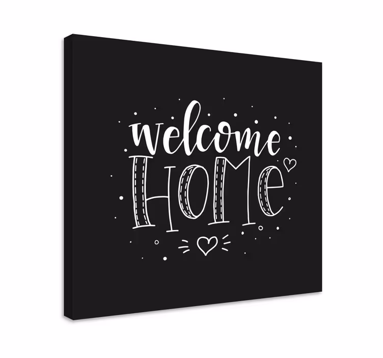 Welcome home entrance hall canvas art - TenStickers