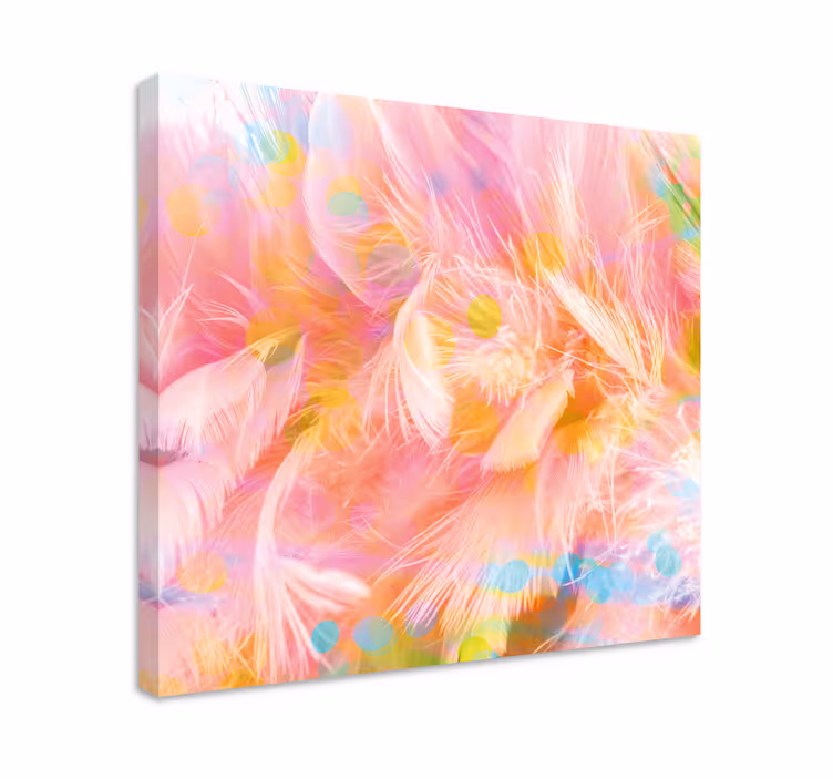 Feather canvas wall art delicate feather patterns - TenStickers