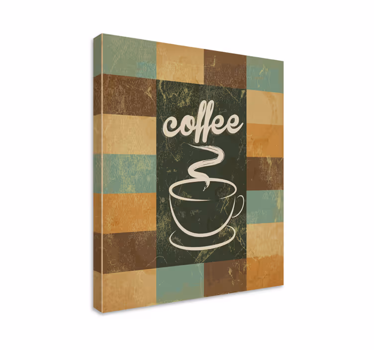 Quote canvas coffee hour motivation - TenStickers