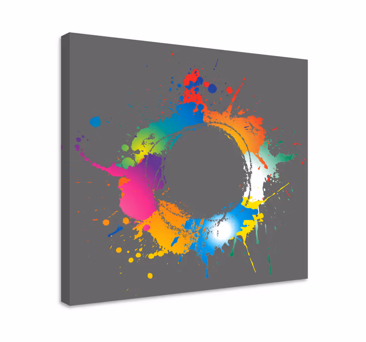 Abstract wall art 1 colorful splash circle - TenStickers