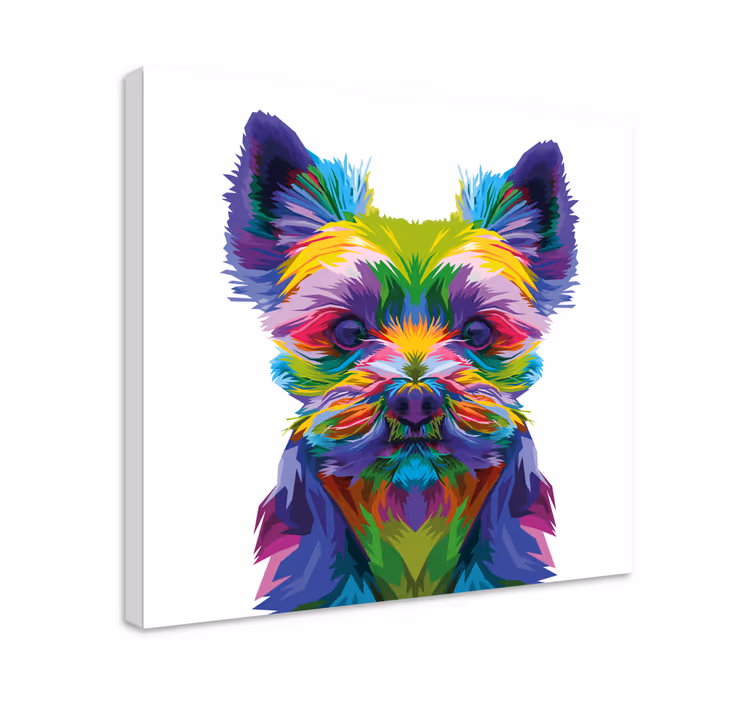 Dog wall art vibrant canine illustration - TenStickers
