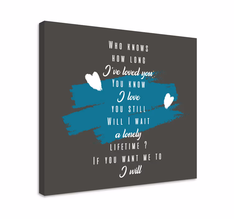 I will song lyrics music canvas art - TenStickers