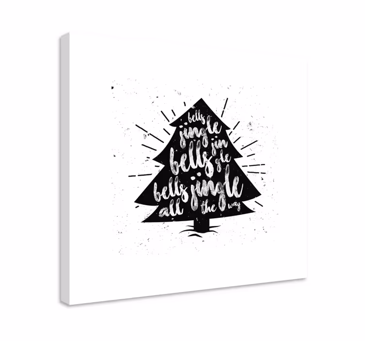 Jingle Bells Song Lyrics Music canvas art - TenStickers
