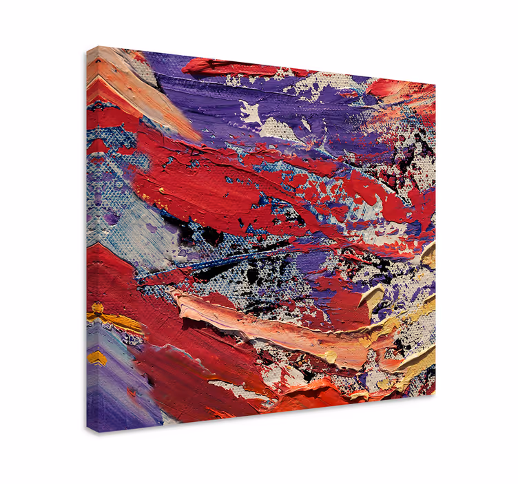 Abstract wall art 1 vibrant color movement - TenStickers