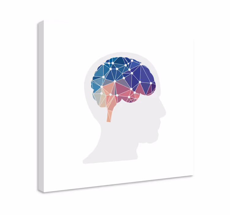 Quote canvas brain network connections art - TenStickers