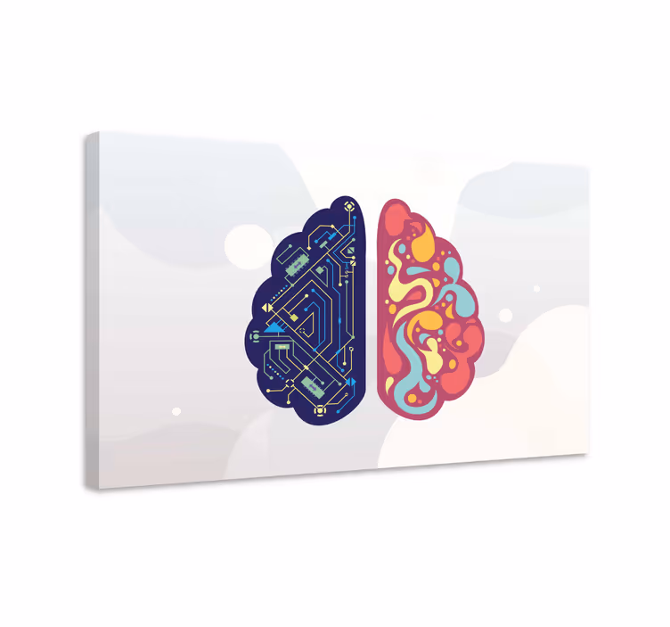 Fruit canvas wall art dual brain design - TenStickers