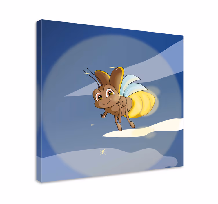 Bird canvas wall art happy soaring insect - TenStickers