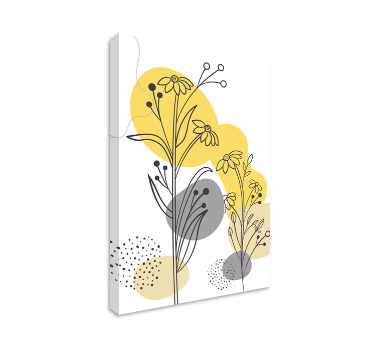 Flowers canvas elegant botanical design - TenStickers