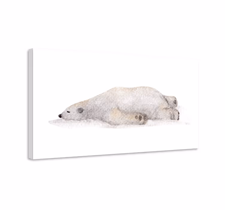 Abstract sleeping bear nordic art prints - TenStickers