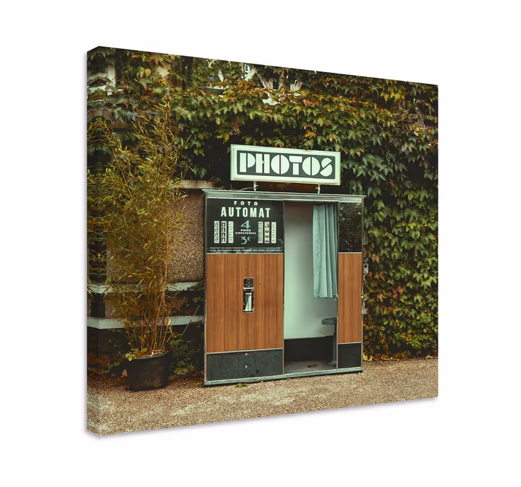 Gamer wall print vintage photo booth - TenStickers