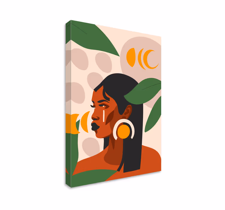 People canvas stylish woman portrait - TenStickers