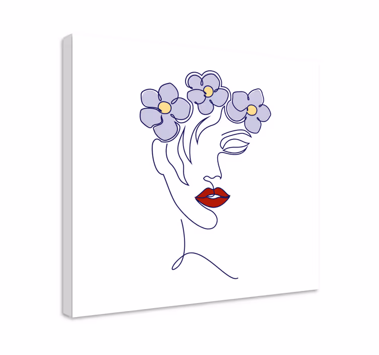 Canvas art elegant floral woman - TenStickers
