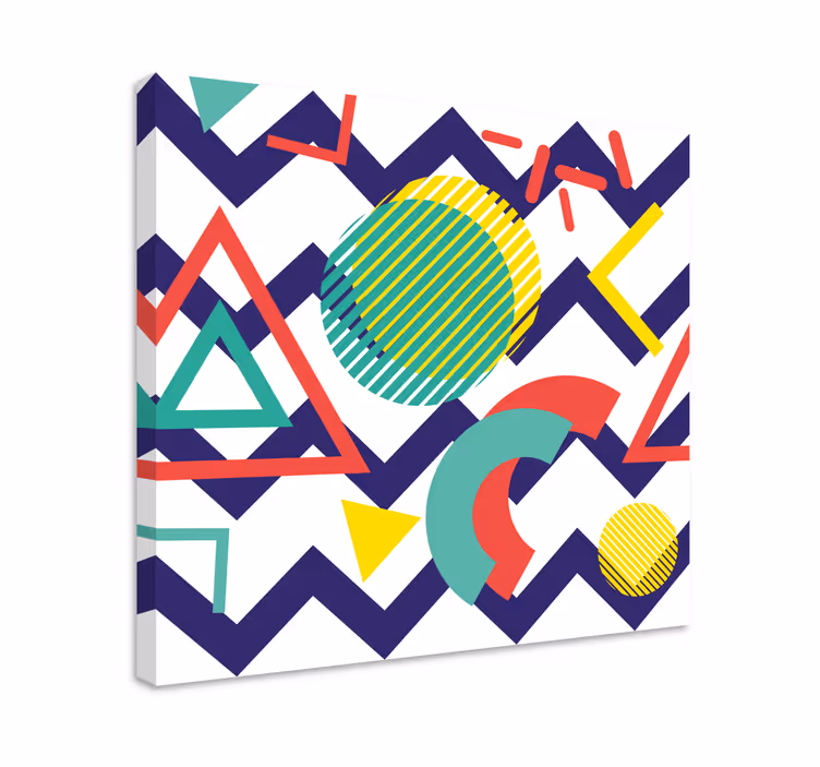 Geometric canvas with dynamic geometric forms - TenStickers