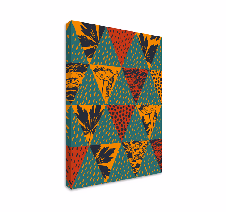Geometric canvas with floral geometric pattern - TenStickers