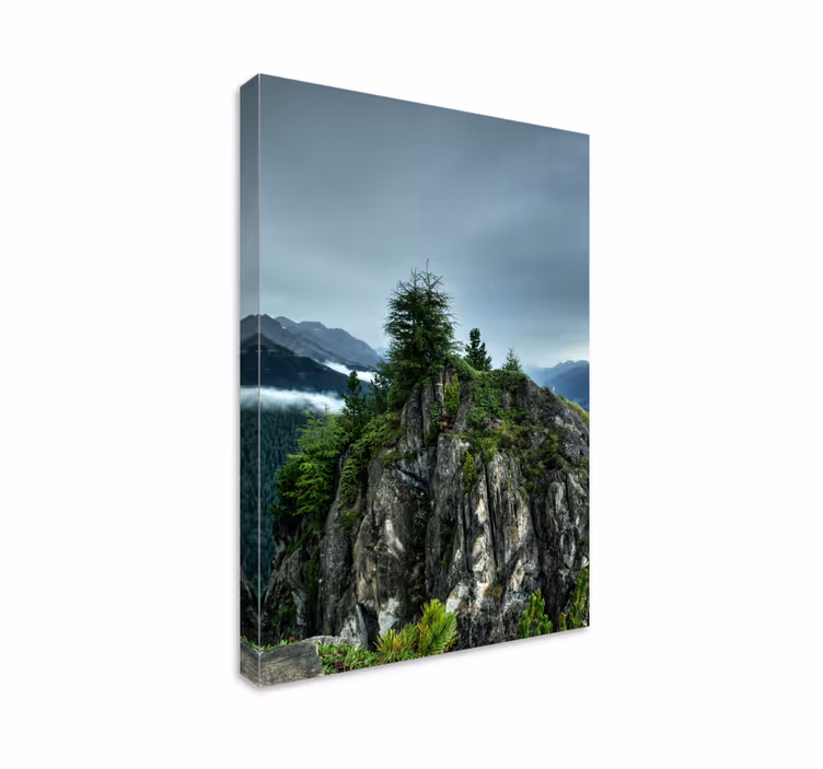 Landscape canvas mountain peak view - TenStickers