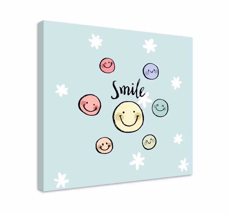 Quote canvas smile face series - TenStickers