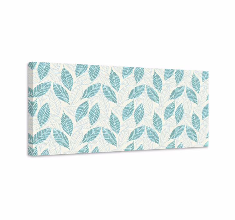 Flowers canvas with delicate leaf design - TenStickers