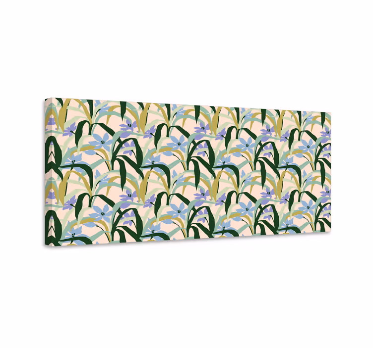Flowers canvas floral greenery design - TenStickers