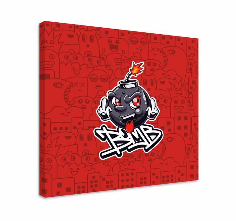 Swag baby bomb graffiti cartoon modern canvas - TenStickers