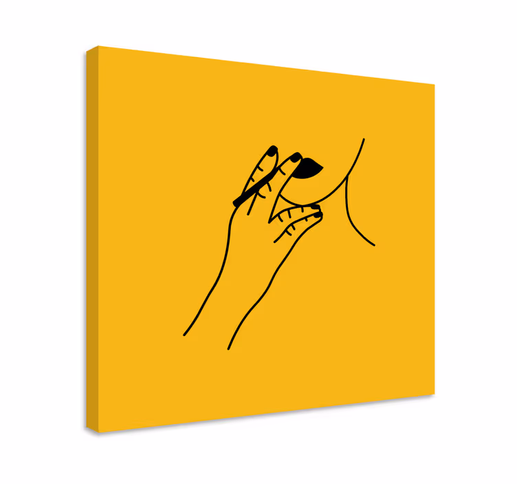 Retro canvas chic hand gesture art - TenStickers