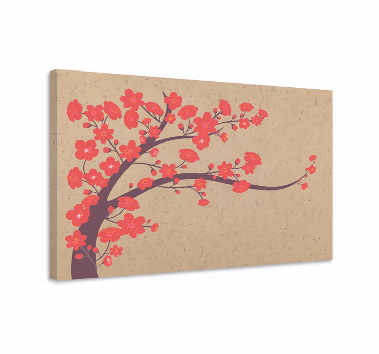 Sakura limb flowers canvas - TenStickers