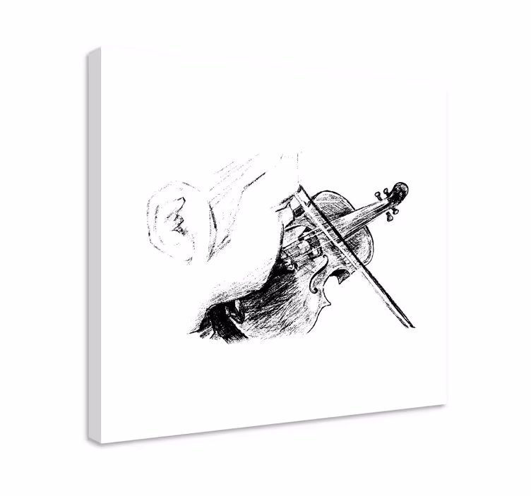 Music canvas art violinist playing a melody - TenStickers
