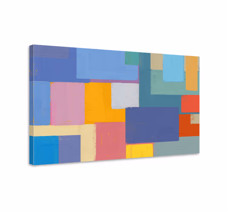 Abstract wall art 1 colorful geometric shapes - TenStickers
