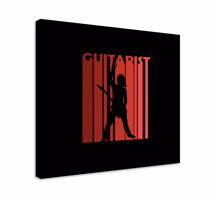Music canvas art silhouetted performer artwork - TenStickers