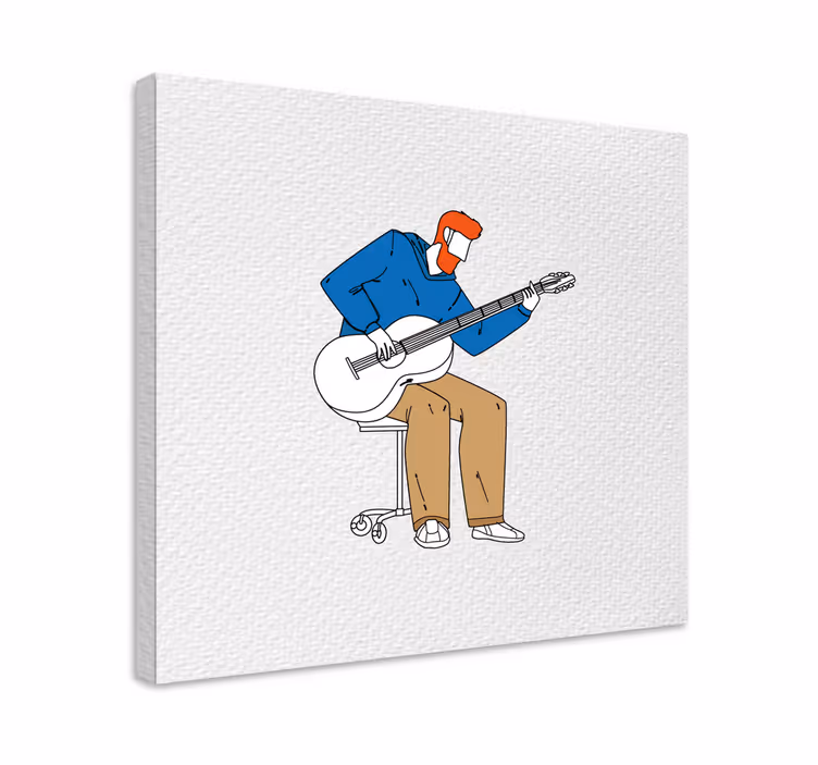 Music canvas art guitarist playing live - TenStickers