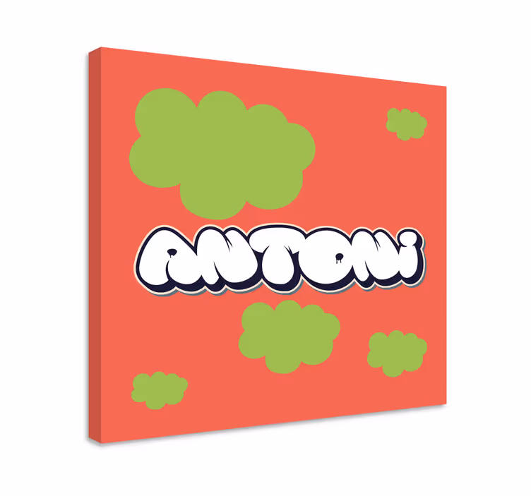 Abc canvas wall art in fun lettering style - TenStickers