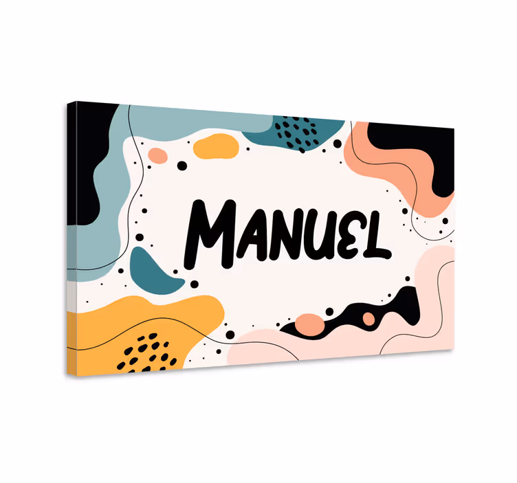 Custom canvas print personalized name art - TenStickers