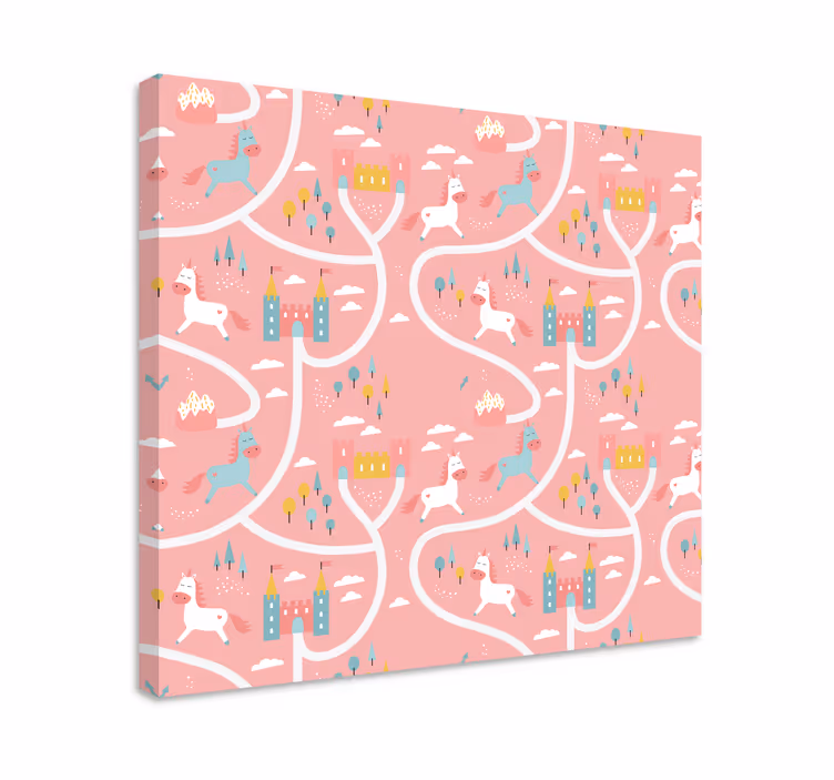 Stag canvas playful unicorn adventure - TenStickers