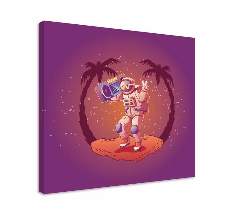 Gamer wall print astronaut dancing - TenStickers