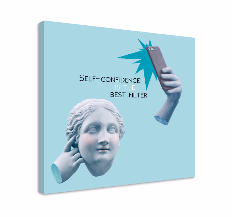 Quote canvas for self-confidence inspiration - TenStickers