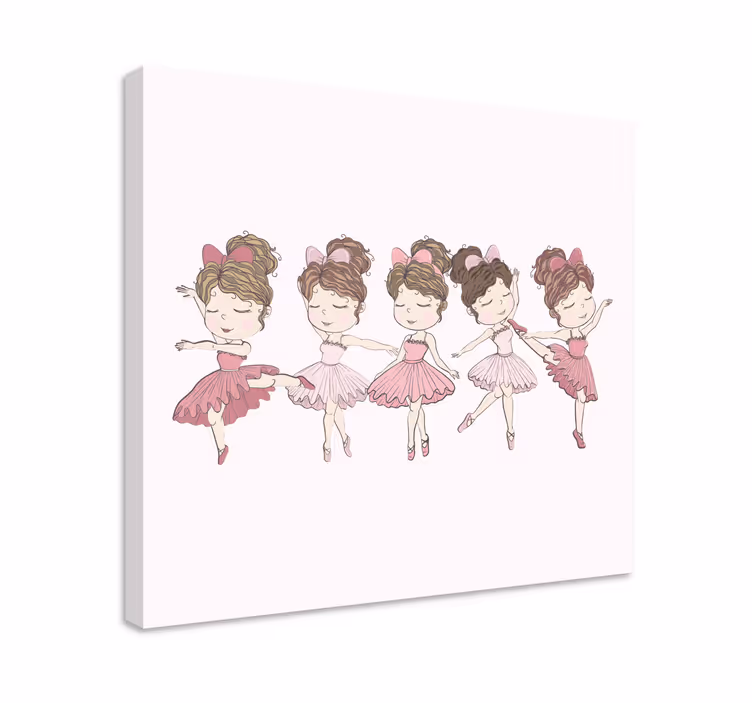 Nursery canvas ballet dancers art for kids - TenStickers