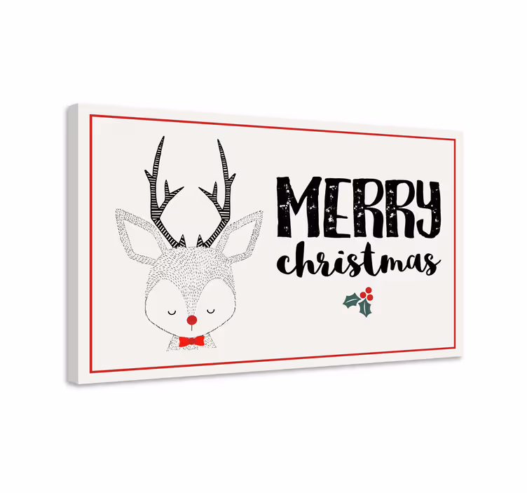 Christmas reindeer Christmas canvas prints - TenStickers