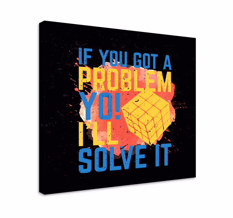 Quote canvas reflecting the rubik's cube wisdom - TenStickers