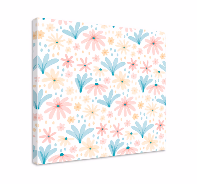Flowers canvas floral design art - TenStickers