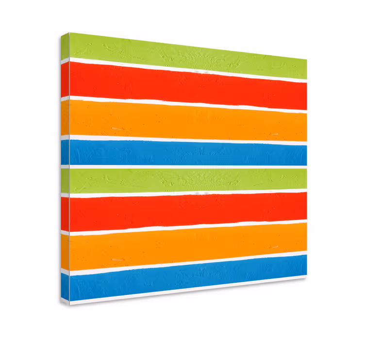 Buddha wall art in vibrant multi-colored stripes - TenStickers