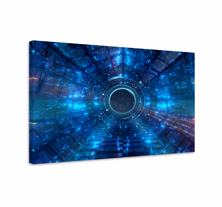 Modern canvas art futuristic tunnel perspective - TenStickers
