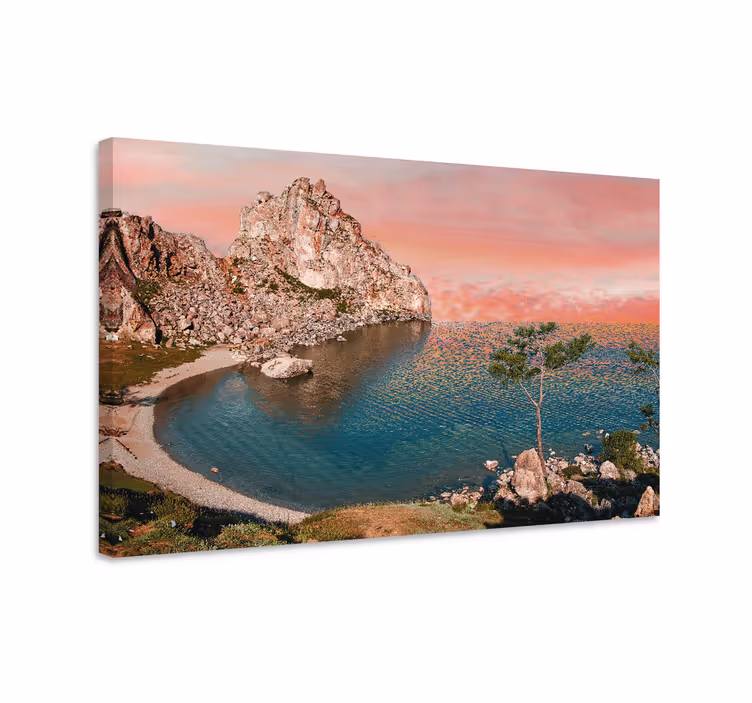 Landscape canvas seaside stone structure - TenStickers
