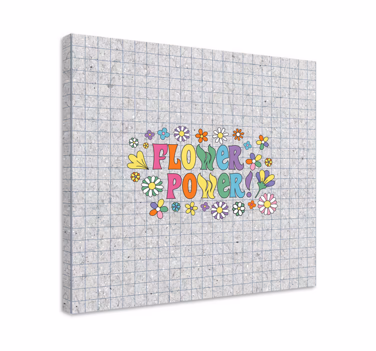 Flowers canvas floral energy artwork - TenStickers